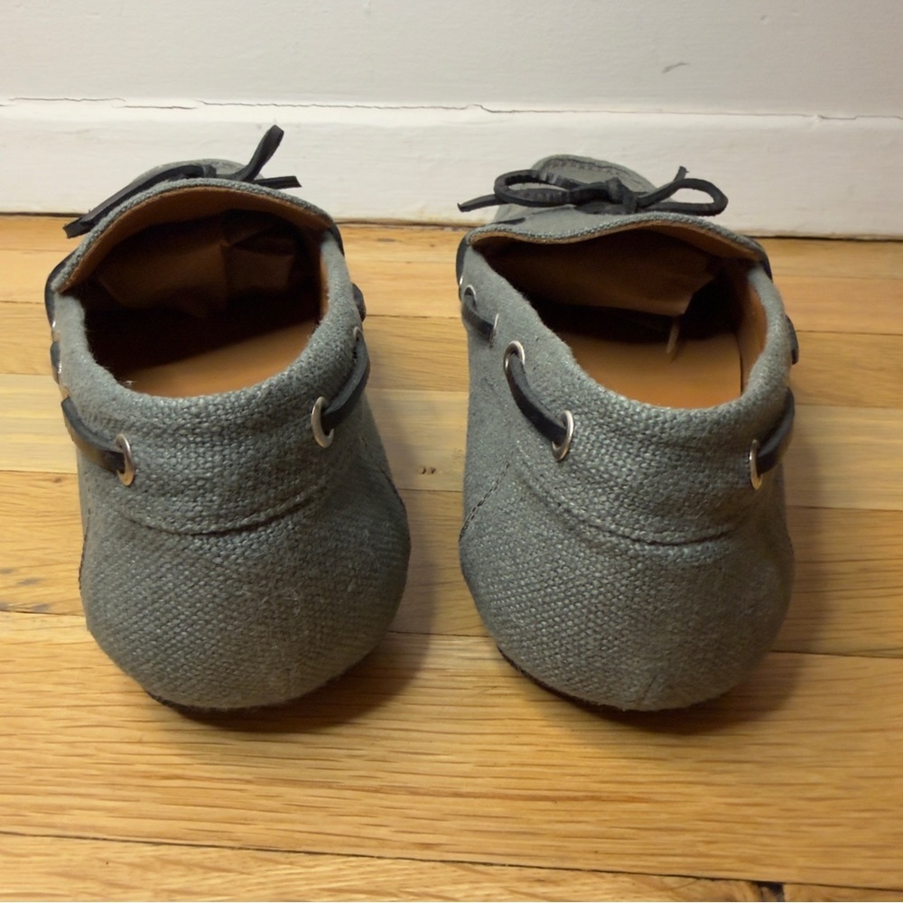 Alton Lane Gray Canvas Slip-On Driving Loafers Size 42 - Picture 8 of 8